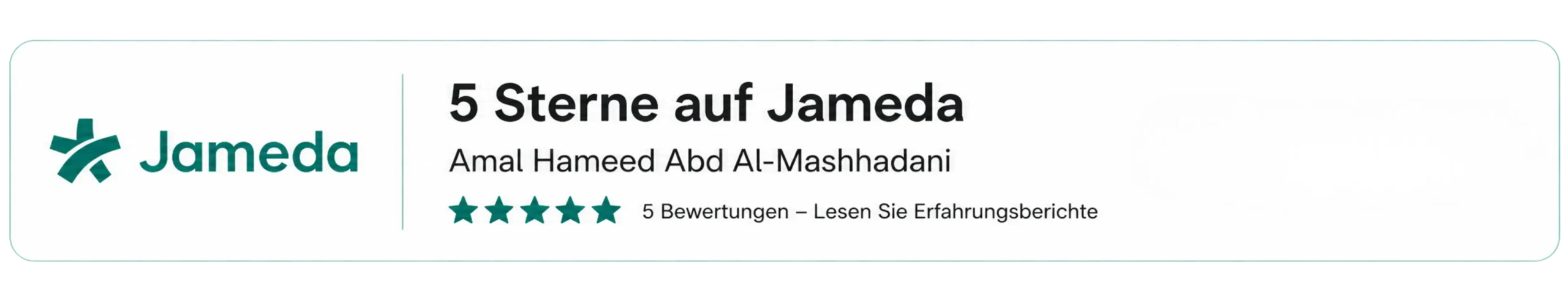 5 Sterne auf Jameda